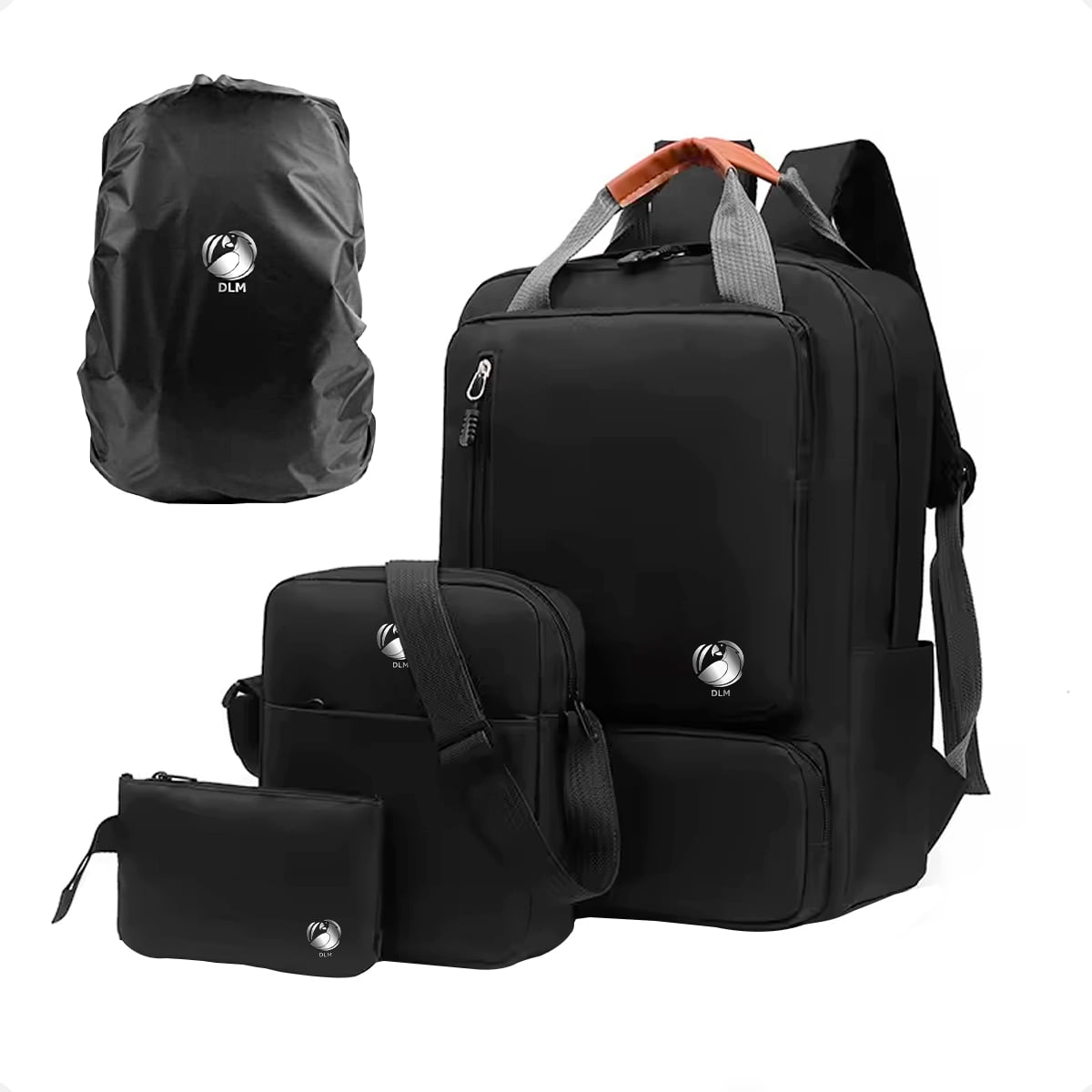 Kit Mochila Escolar Reforçada 3 Pçs Shouder Bag + Estojo Capa de chuva de Brinde