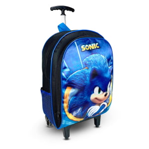 Kit Mochila Infantil Escolar 3Pçs do Sonic- Atacado