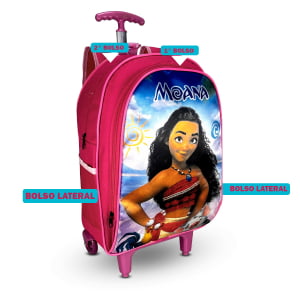 Mochila De Rodinha Escolar Moana Kit 3pçs- atacado