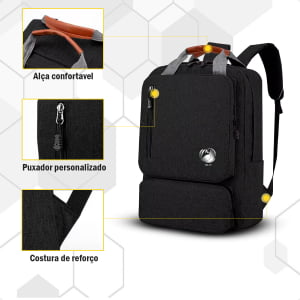 Kit Mochila Escolar Reforçada 3 Pçs Shouder Bag + Estojo Capa de chuva de Brinde