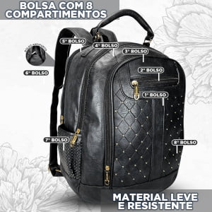   Mochila Bolsa Feminina Grande reforçada casual Moda Fashion 