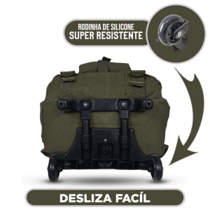 Mochila de rodinhas escolar confeccionado em lona resistente para meninos e meninas