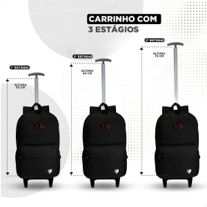 Mochila Escolar Masculina em Lona Notebook- Capa de Chuva de Brinde 