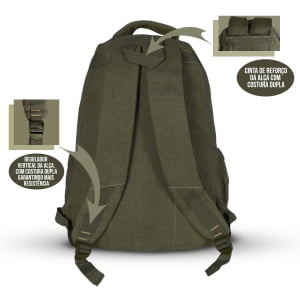 Mochila Masculina  Reforçada Grossa 28L Confeccionada em Lona 