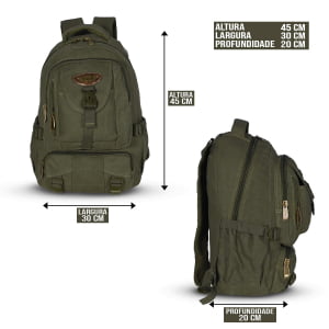 Mochila Masculina  Reforçada Grossa 28L Confeccionada em Lona 