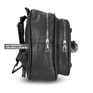 Mochila feminina pequena + Pom Pom de brinde lançamento