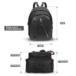 Mochila feminina pequena + Pom Pom de brinde lançamento