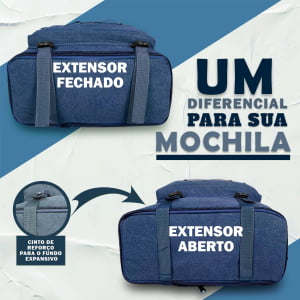 Mochila Grande Masculina Confeccionada em lona Fundo Expansível  50L