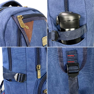 Mochila Grande Masculina Confeccionada em lona Fundo Expansível  50L