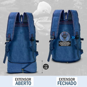 Mochila Grande Masculina Confeccionada em lona Fundo Expansível  50L