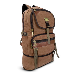 Mochila Grande Masculina Confeccionada em lona Fundo Expansível  50L
