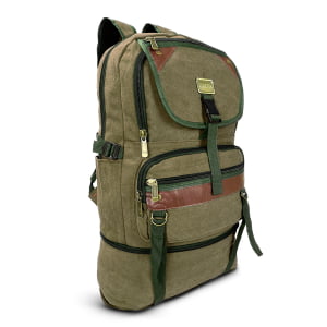 Mochila Grande Masculina Confeccionada em lona Fundo Expansível  50L
