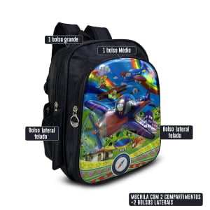 Mochila Infantil Masculina Pequena Reforçada com Estampa 3D