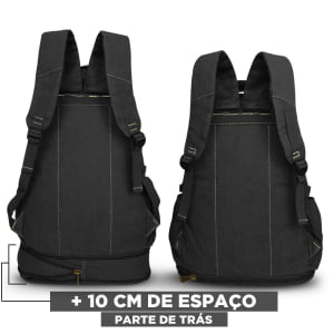  Mochila de Viagem Expansiva Grande  Em Lona 50L