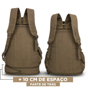  Mochila de Viagem Expansiva Grande  Em Lona 50L