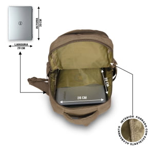  Mochila de Viagem Expansiva Grande  Em Lona 50L