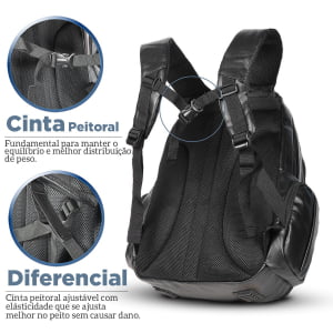 Mochila para notebook masculina resistente comporta not de até 17 Polegadas